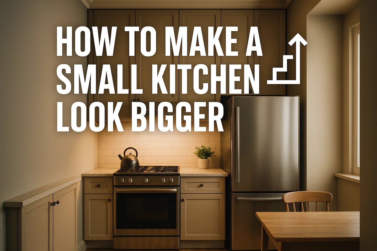 how to make a small kitchen look bigger